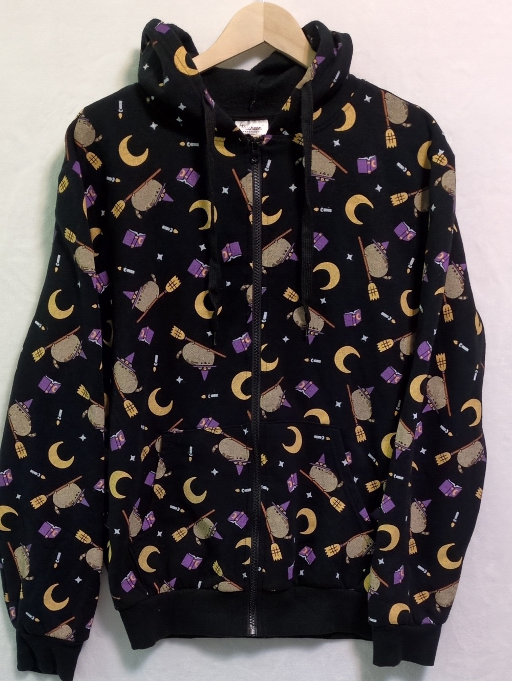 Pusheen Box Fall 2024 Witch Cat Halloween Zip Up Hoodie Jacket Small